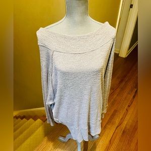 Free People Grey Off Shoulder Top